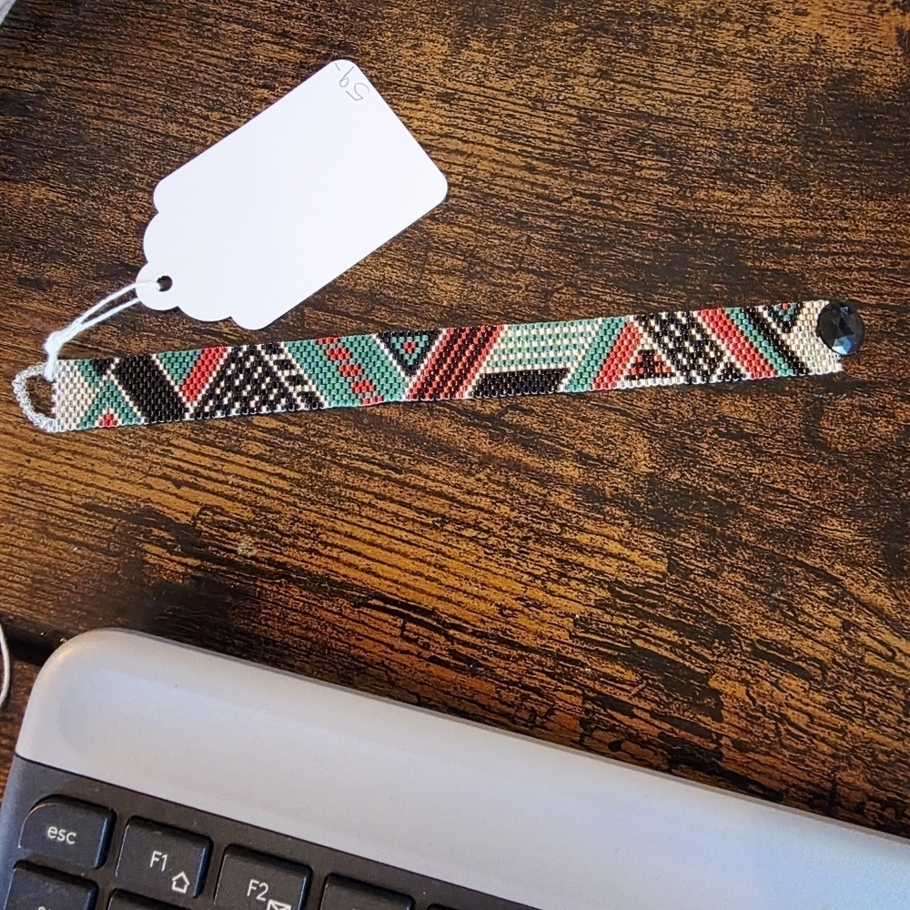 Colorful Hand Beaded Bracelet - Picture 2 of 7